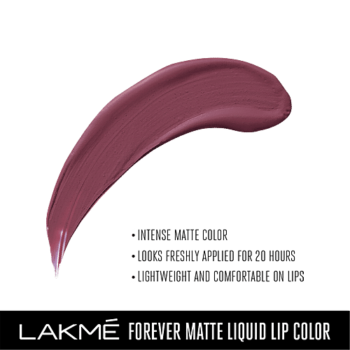 Lakme Forever Matte Liquid Lip Colour - Mauve Ecstasy, 5.6 ml  