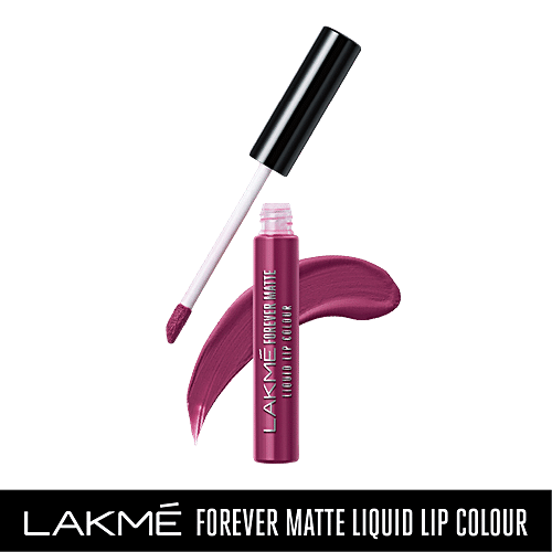 Lakme Forever Matte Liquid Lip Colour - Purple Pout, 5.6 ml  