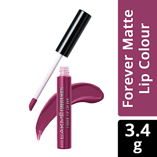 Lakme Forever Matte Liquid Lip Colour - Purple Pout, 5.6 ml  