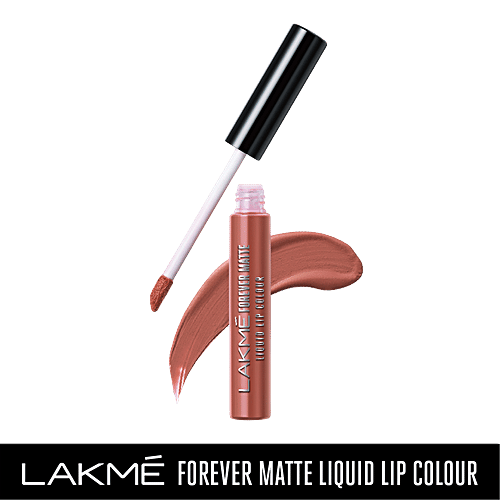 Lakme Forever Matte Liquid Lip Colour - Nude Myth, 5.6 ml  