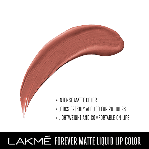 Lakme Forever Matte Liquid Lip Colour - Nude Myth, 5.6 ml  