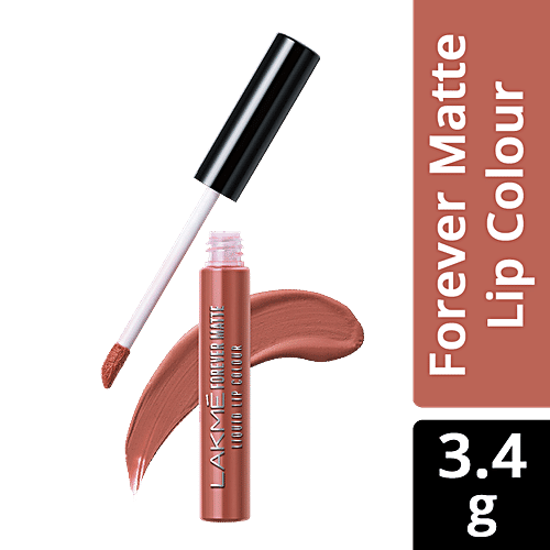 Lakme Forever Matte Liquid Lip Colour - Nude Myth, 5.6 ml  