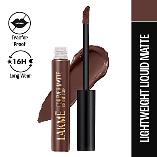 Lakme Forever Matte Liquid Lip Colour - Brown Espresso, 5.6 ml  
