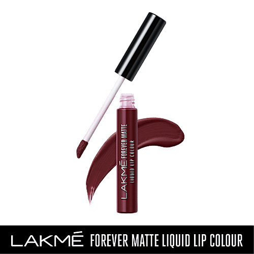 Lakme Forever Matte Liquid Lip Colour - Wine Touch, 5.6 ml  