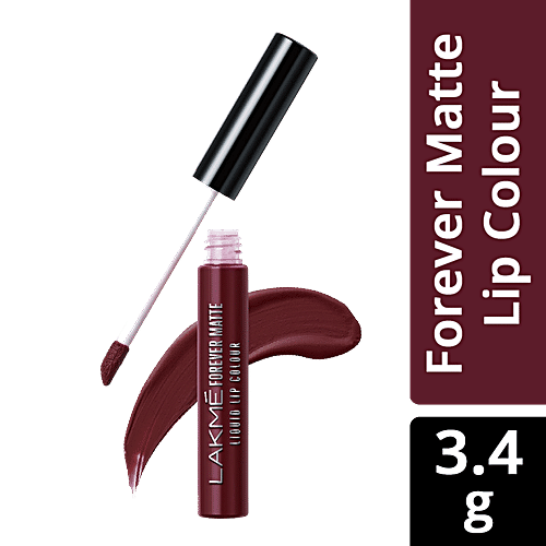 Lakme Forever Matte Liquid Lip Colour - Wine Touch, 5.6 ml  