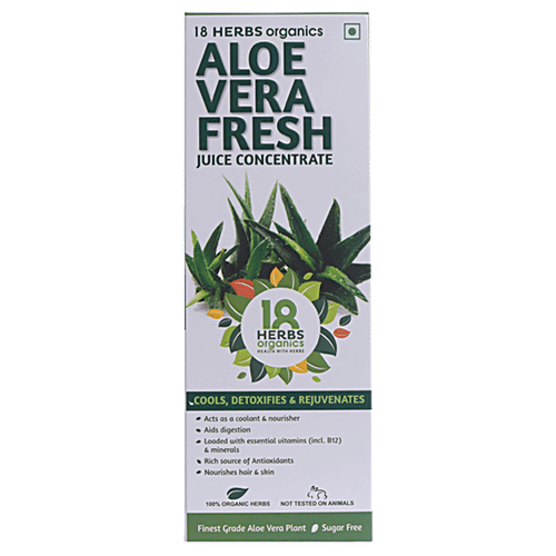 Buy 18 Herbs Organics Aloe Vera Fresh Juice Concentrate Online at Best