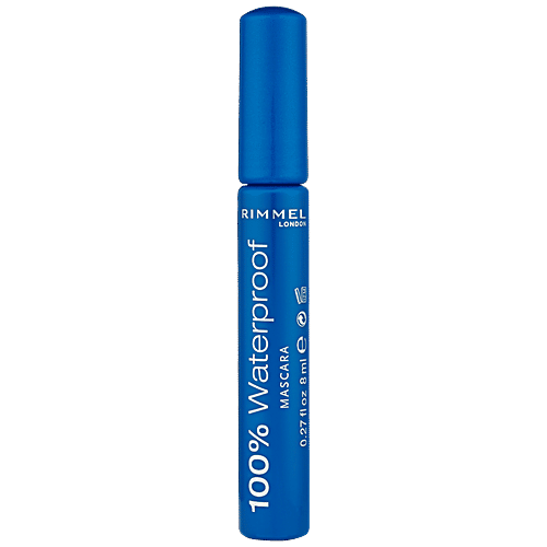 Rimmel London 100% Waterproof Mascara - 001 Black, 8 ml