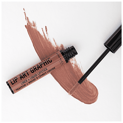 Rimmel London Lip Art Graphic 2-In-1 Liquid Lipstick & Lip Liner - Lacey, 1.8 ml  