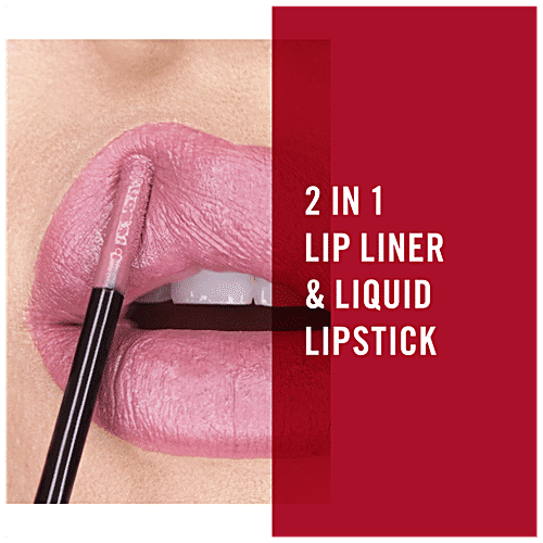 Rimmel London Lip Art Graphic 2-In-1 Liquid Lipstick & Lip Liner - Lacey, 1.8 ml  