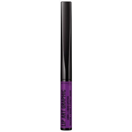 Buy Rimmel London Lip Art Graphic 2-In-1 Liquid Lipstick & Lip Liner ...