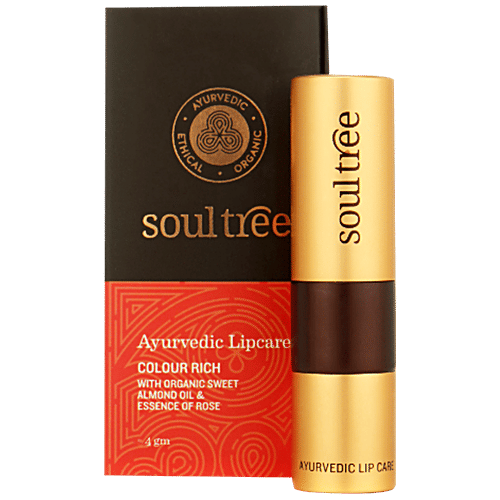 Soultree Ayurvedic Lipstick - Massive Mauve 605, 4 g  Lead Free, Mineral Oil Free