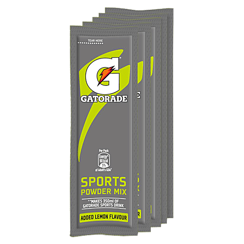 Buy Gatorade Sports Powder Mix Lemon Flavour, Sipper Pack Online at