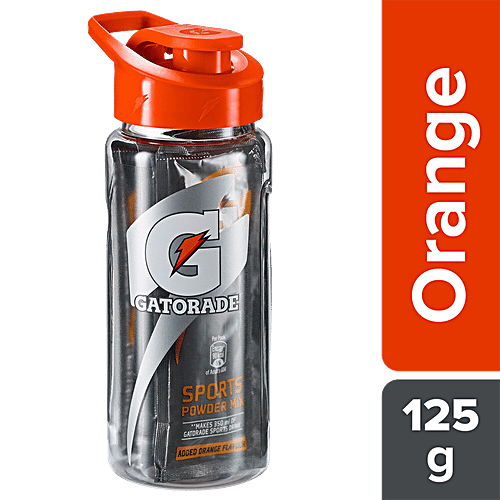 Gatorade Sports Powder Mix - Orange Flavour, Sipper Pack, 125 g (5 Sachets x 25 g Each)