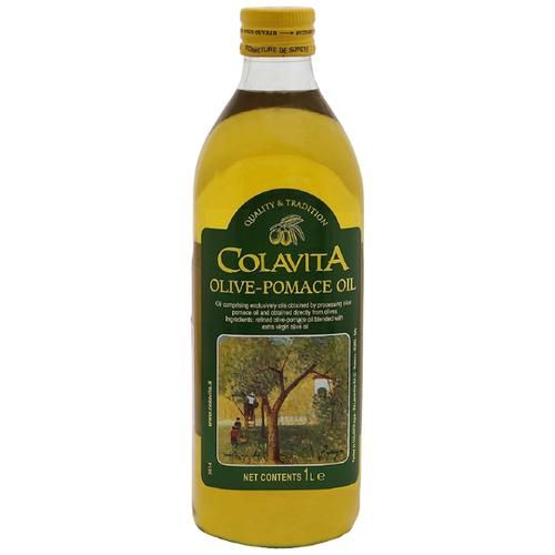 Colavita Authentic Italian Olive Pomace Oil, 1 L Economy Glass Bottle 