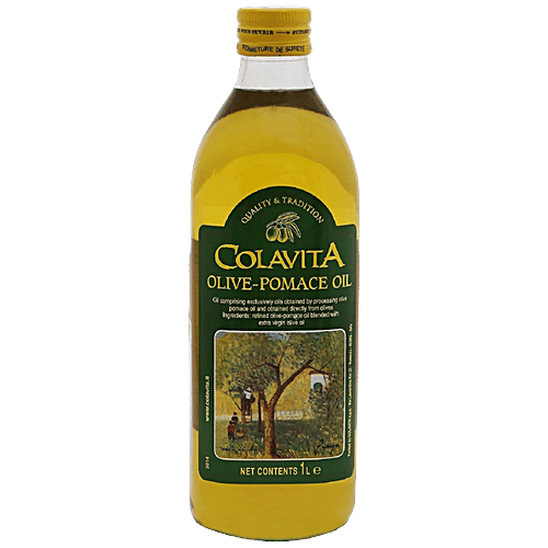 Colavita Authentic Italian Olive Pomace Oil, 1 L Glass Bottle 