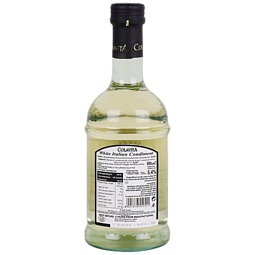 Colavita White Italian Condiment (Balsamic Vinegar), 500 ml Glass Jar Zero Fat