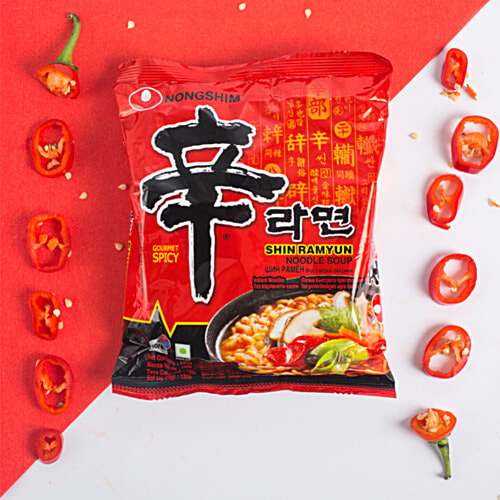 NONGSHIM Shin Ramyun 5-In-1 Noodle Soup - Gourmet Spicy, 600 g Pouch 