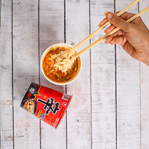 NONGSHIM Shin Cup Noodle Soup - Gourmet Spicy, 68 g Cup Gourmet Spicy
 Ready in Just Minutes
 Authentic Korean Flavour