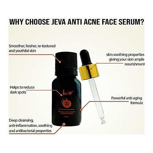 Jeva Purifying Spot Corrector With Deep Cleansing Anti-Acne Face Serum, 15 ml  