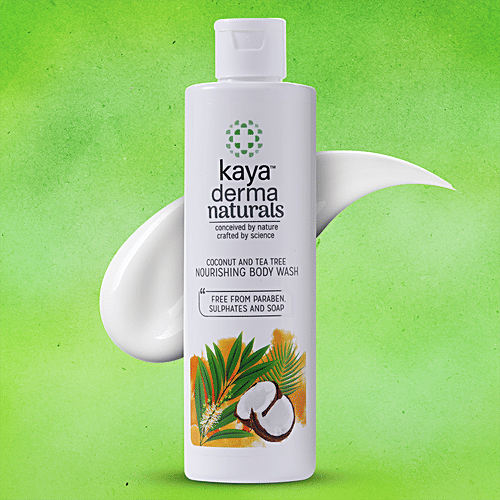 Kaya Clinic Coconut & Tea Tree Oil Nourishing Body Wash, 240 ml  Ph Balanced, Free From Paraben & Soap