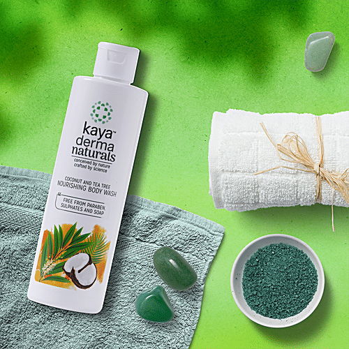Kaya Clinic Coconut & Tea Tree Oil Nourishing Body Wash, 240 ml  Ph Balanced, Free From Paraben & Soap