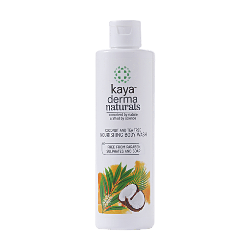 Kaya Clinic Coconut & Tea Tree Oil Nourishing Body Wash, 240 ml  Ph Balanced, Free From Paraben & Soap