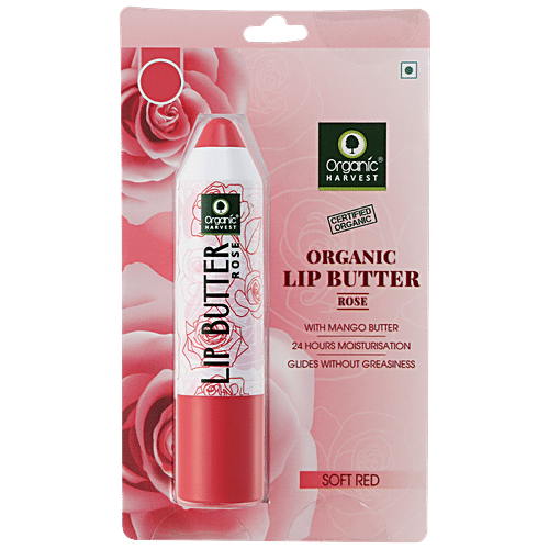 Organic Harvest Lip Butter - Rose, 4 g  