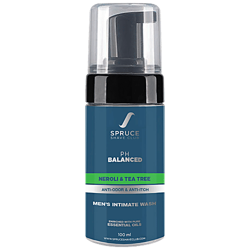 Spruce Shave Club Intimate Wash For Men - Ph Balanced, Tea Tree & Neroli, 100 g  No Artificial Fragrance