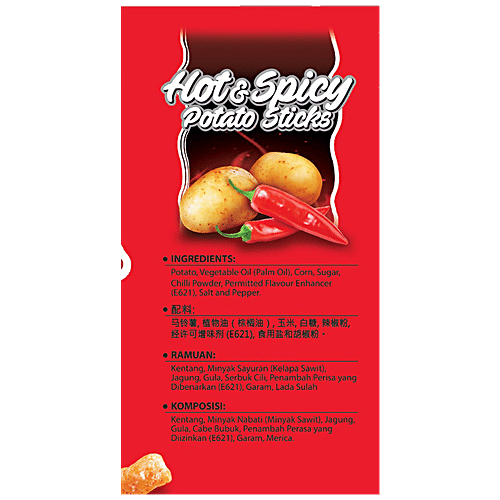 BIKA Hot & Spicy Potato Sticks, 100 g  