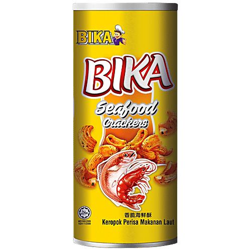 BIKA Crackers - Seafood, 100 g Tin 