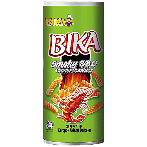BIKA Smoky BBQ Prawn Crackers, 100 g  