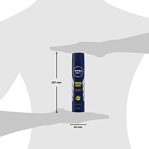 Nivea Fresh Boost Deodorant - 48h Long Lasting Freshness With Fresh Musk Scent, 200 ml  48h Long lasting Freshness