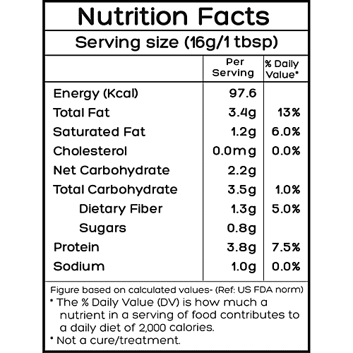 D-Alive Unsweetened Peanut Butter, 180 g Glass Jar