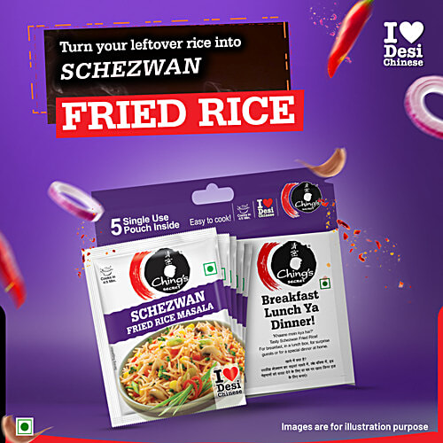 Ching's Secret Schezwan Fried Rice Masala, Cooks In 4-5 Mins, 100 g Zero Trans Fat