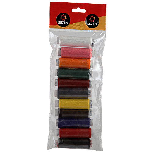 Se7en Sewings Threads, 10 pcs (Get 1 pc Free) Vibrant Colours
 Durable Threads