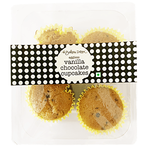 The Baker's Dozen Eggless Vanilla Chocolate Cupcakes, 150 g  