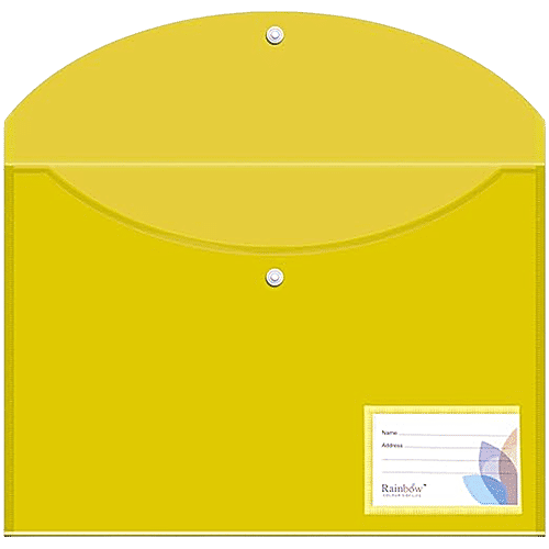 Ravi Agencies Button File Folder - 35.5 x 25.4 cm, 5 pcs  Snap Button Cover
 Thick Plastic