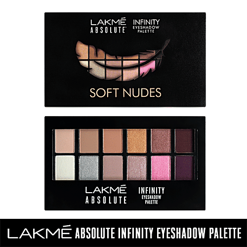 Lakme Absolute Infinity Eye Shadow Palette - Soft Nudes, 12 g  