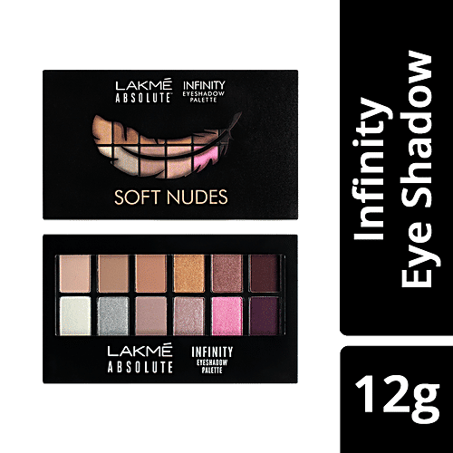 Lakme Absolute Infinity Eye Shadow Palette - Soft Nudes, 12 g  