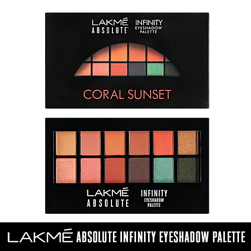 Lakme Absolute Infinity Eye Shadow Palette - Coral Sunset, 12 g  