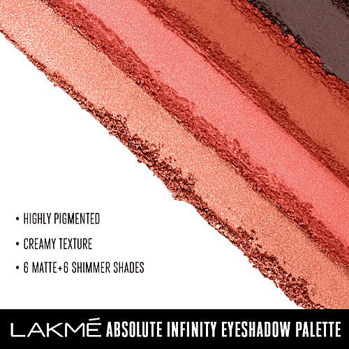 Lakme Absolute Infinity Eye Shadow Palette - Coral Sunset, 12 g  