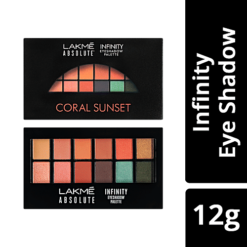 Lakme Absolute Infinity Eye Shadow Palette - Coral Sunset, 12 g  