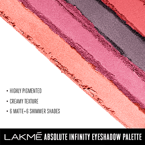 Lakme Absolute Infinity Eye Shadow Palette - Pink Paradise, 12 g  