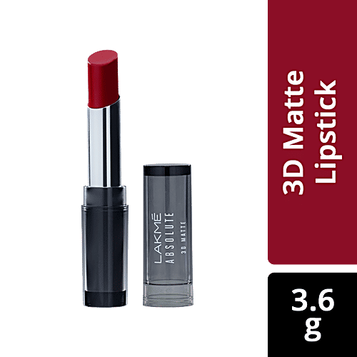 Lakme Absolute 3D Matte Lipstick - Maroon Magic, 3.6 g  