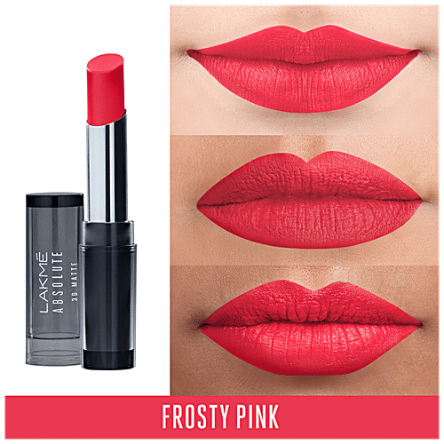 Lakme Absolute 3D Matte Lipstick - Frosty Pink, 3.6 g  