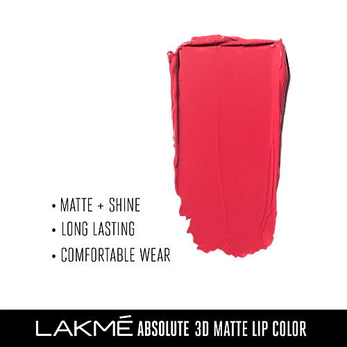 Lakme Absolute 3D Matte Lipstick - Frosty Pink, 3.6 g  