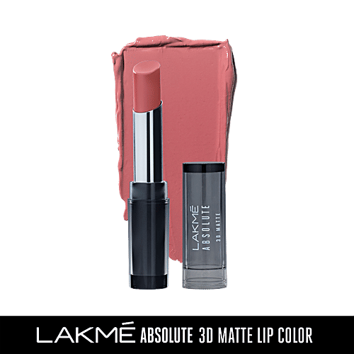 Lakme Absolute 3D Matte Lipstick - Elegant Pink, 3.6 g  
