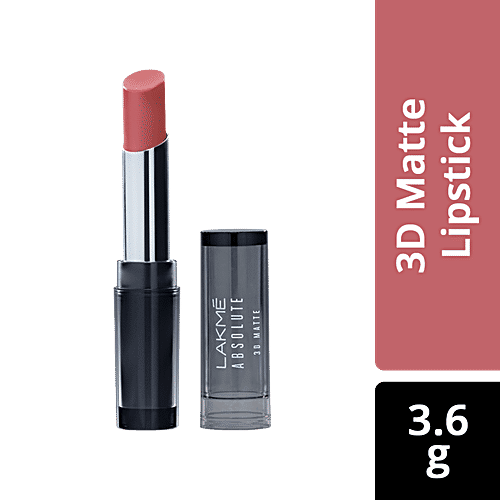 Lakme Absolute 3D Matte Lipstick - Elegant Pink, 3.6 g  