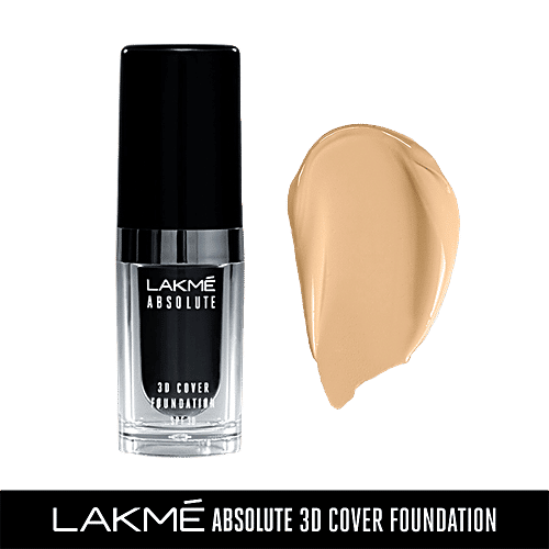 Lakme Absolute 3D Cover Foundation - Warm Creme, 15 ml  