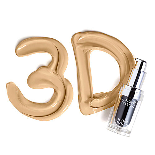Lakme Absolute 3D Cover Foundation - Warm Creme, 15 ml  